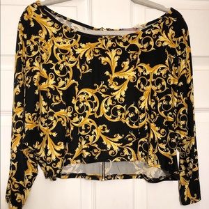 Audrey 3+1 Cropped Dolman top sz L